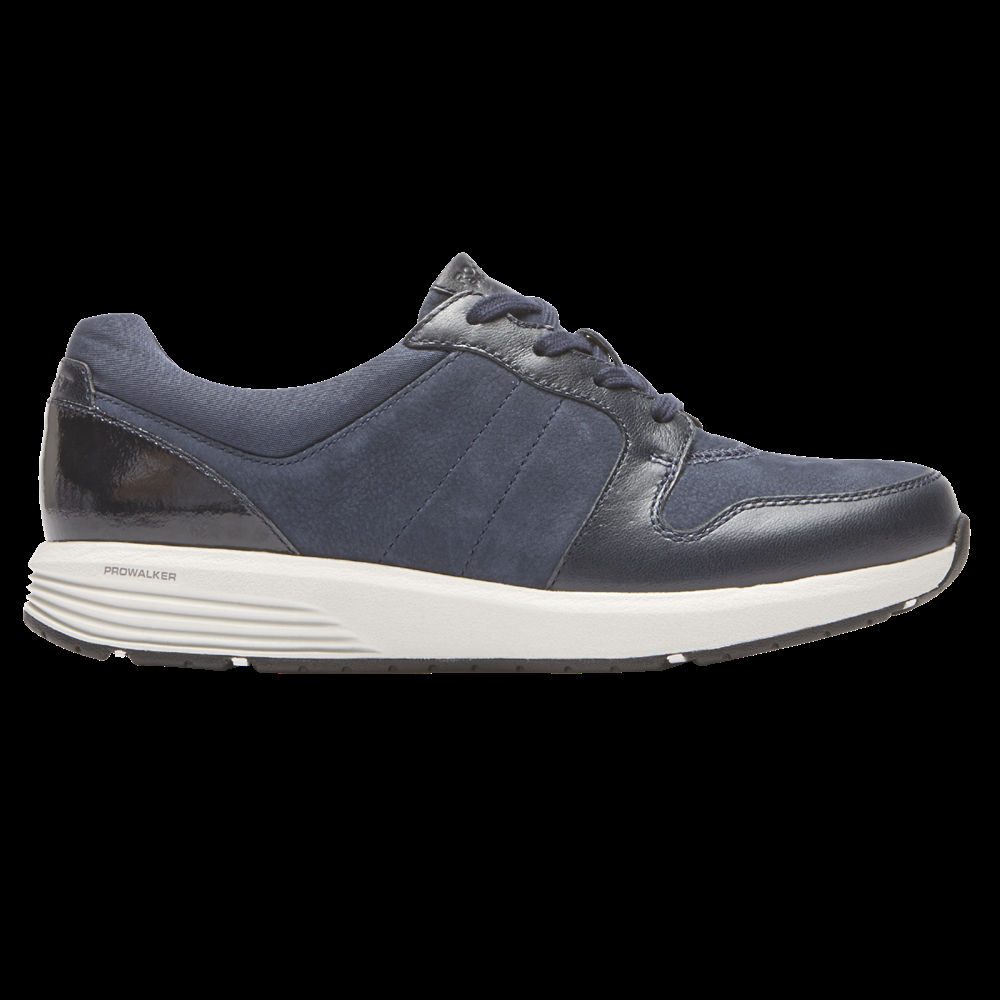 Rockport Womens Sneakers Blue - Trustride Derby Trainer - UK 156-WBOKTL